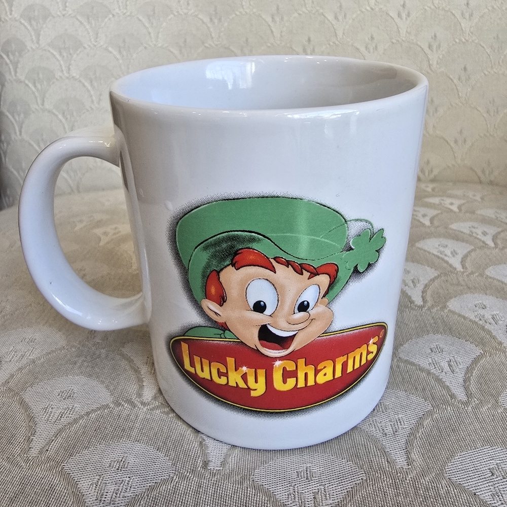 Vintage Lucky Charms Cereal Coffee Cup Mug, 2003 General Mills